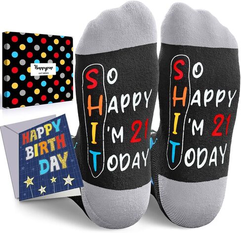 HAPPYPOP 30th Birthday Gifts Socks Ideas - Socks for 30 Year Olds Women Men, Best Gifts for 30 Year Olds, 30th Birthday Socks With Greeting Card in Saudi Arabia