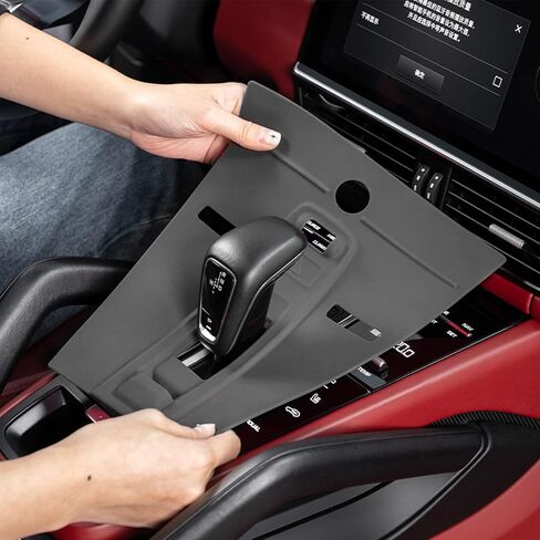يناسب إكسسوارات بورش Macan 2022-2024 ، غطاء لوحة تحكم سيليكون مركزي Console Car Care Cover Trim Anti-Scratch Interior Interiport Mat (لـ Macan 2022-2024 Gray) in Kuwait