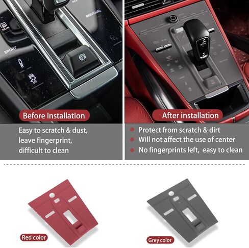 يناسب إكسسوارات بورش Macan 2022-2024 ، غطاء لوحة تحكم سيليكون مركزي Console Car Care Cover Trim Anti-Scratch Interior Interiport Mat (لـ Macan 2022-2024 Gray) in Kuwait