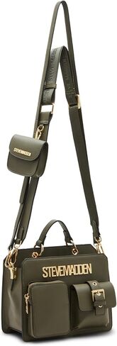 Steve Madden Bevelyn Utility Pocket Convertible Crossbody Bag, Mushroom in Saudi Arabia