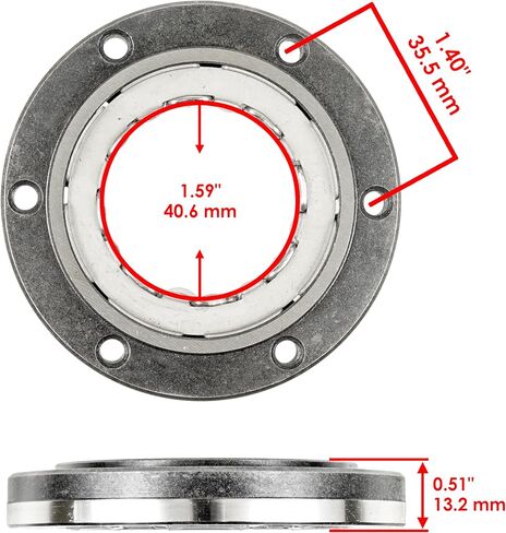 Caltric Starter Clutch One Way One Bearing Lawler Gear Garket متوافق مع Yamaha YFZ450 2004-2009 in Saudi Arabia