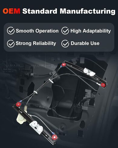 cciyu Power Window Regulator Without Motor Replacement for 2002-2005 for Mini Cooper Front Left Driver Side in Saudi Arabia