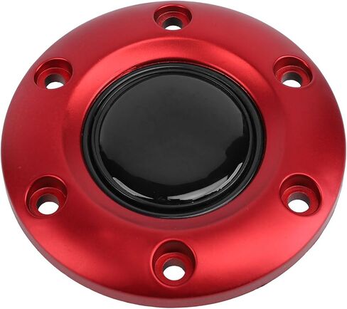 6 Hole Steering Wheel Center Cap Upgrade,No Tool Installation,Improve Grip and Comfort for Nardi or VERTEX Steering Wheels, ABS Material (BLACK) in Saudi Arabia