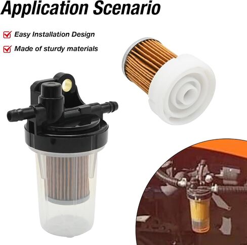 6A320-58862 Fuel Filter Valve Assembly with O-Rings, Replacement for Kubota B Series B2320 B2301, Replacement for Kubota L Series L2501, Replaces 6A320-58830 in Saudi Arabia