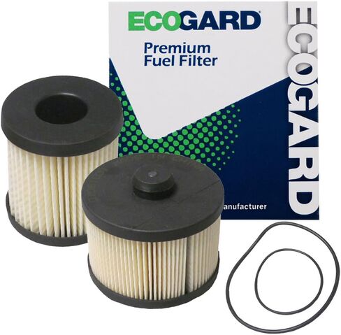ECOGARD XF66300 Premium Diesel Fuel Filter (Set of 2) Fits Ford E-350 Super Duty 6.0L DIESEL 2004-2010, E-450 Super Duty 6.0L DIESEL 2004-2010 in Saudi Arabia