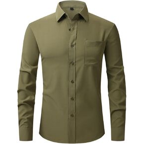 عموم الرجال رجال التجاعيد الحرة القطن القمصان الزر الطويل الأكمام أسفل البلوزات امتداد الأعمال القميص غير الرسمي ملابس صدرية الصلبة الصلبة in Saudi Arabia