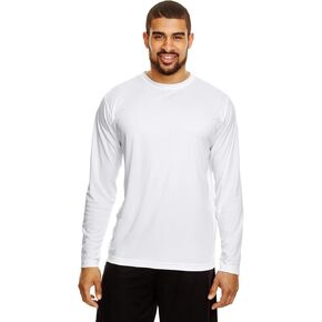 Team 365 Men's Zone Performance Long-Sleeve T-Shirt L WHITE in Kuwait