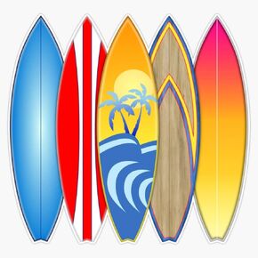 Surfboards Vinyl Waterproof Sticker Decal Car Laptop Wall Window Bumper Sticker 5" in Kuwait