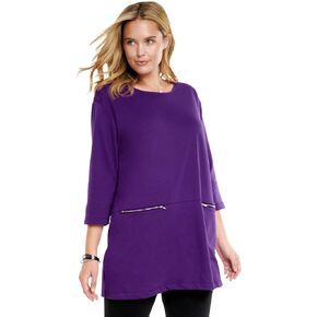Woman Within Plus Size Zipper Pocket Tunic in Kuwait
