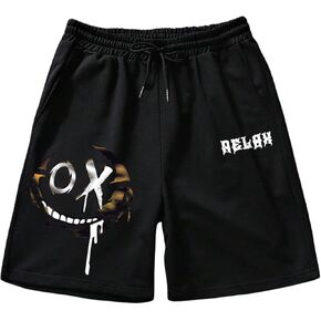 Men's Y2K Shorts Letter Graphic Drawstring Waist Athletic Workout Track Shorts in Saudi Arabia