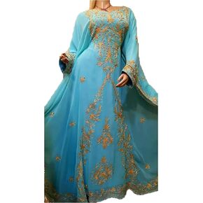 Kaftans for Women New Moroccan Dubai Kaftans Farasha Abaya Dress Very Fancy Long Gown Caftan in Saudi Arabia