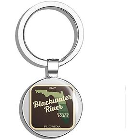 Blackwater River State Park Sticker استكشاف Wanderlust Camping Florida مزدوج الجوانب المقاوم للصدأ مفتاح سلسلة مفاتيح السلسلة الرئيسية in Kuwait
