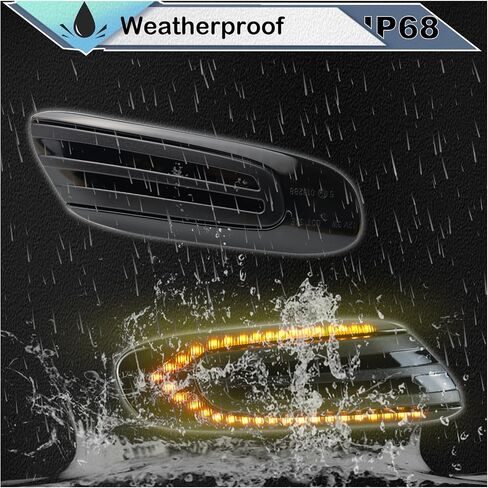 عدسة مدخنة Fender Fender LED LED مصابيح علامة جانبية متوافقة مع F55 F56 MINI-COOPER 2014-2020 F57 COOPER 2016-2020 AMBER SENECTION SINGLAND SIGNALD 2PCS in Saudi Arabia