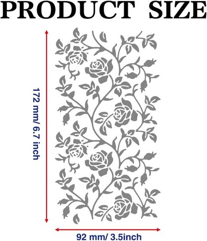 Mayjoydiy Print Flower Flower Journal Stencil Stency Steel Stencils Stencils Stencils 4 × 7inch Metal Scrapbooking Drawing Stencil DIY Scrapbook Engraving Wood Corving in Saudi Arabia