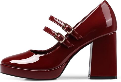 CELLENZ Women Mary Jane Shoes: Comfortable Chunky Dress High Heels | 3.5 Inch Closed Toe Platform Pumps -Formal Pumps for Lady - Prom Graduation Homecoming Party Wedding Shoe in Saudi Arabia