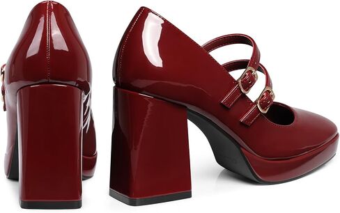 CELLENZ Women Mary Jane Shoes: Comfortable Chunky Dress High Heels | 3.5 Inch Closed Toe Platform Pumps -Formal Pumps for Lady - Prom Graduation Homecoming Party Wedding Shoe in Saudi Arabia