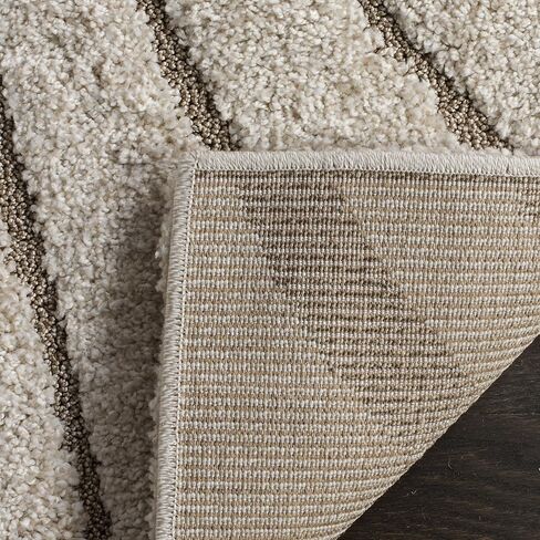 Safavieh Florida Shag Collection Runner Rug-2'3 "× 9 '، الكريمة والبيج ، غير محطمة ورعاية سهلة ، سميكة 1.2 بوصة مثالية للمناطق المرتفعة في غرفة المعيشة ، غرفة النوم (SG471-1113) in Saudi Arabia