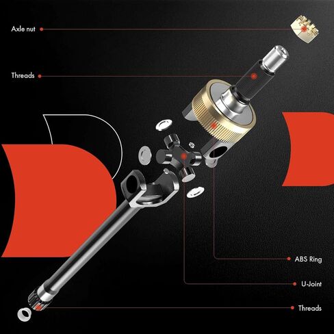 A-Premium Rear Right Axle Shaft Assembly w/Axle Bearing & Seal Compatible with Jeep JK Series Wrangler 2007-2017 Rubicon or Unlimited Rubicon, Wrangler JK 2018 Rubicon or Unlimited Rubicon, 3.6L 3.8L in Saudi Arabia