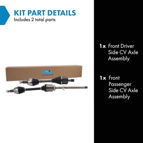 TRQ Front CV Axle Goad Geasbly Set Set Driver & Passenger Side متوافق مع 2015-2017 Land Rover Discovery Sport 2012-2018 Range Rover Evoque in Saudi Arabia