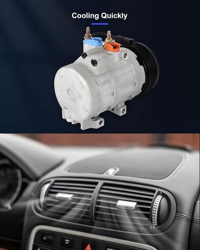 ICCPP AC ضاغط 2006-2010 ملائمة لفورد إكسبلورر ل Mercury Mountainter 4.6L 2007-2008 FIT FORD لضاغط F-150 4.2L A/C مع القابض سريع التبريد 6 أخاديد in Saudi Arabia