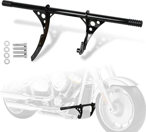 Motorcycle Passenger Peg Crash Bar Frame Slider Fits for Harley Davidson Softail Street Bob, Low Rider, Low Rider S 2018 2019 2020 2021 2022 2023 2024 (Black, Rear） in Saudi Arabia