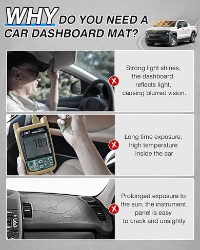 Cartist Dash Cover Compatible with Silverado EV 2024 2025 Dashboard Cover Mat Silverado EV accessories Non-Slip Carpet Sunshield Glare UV Rays Protector in Kuwait