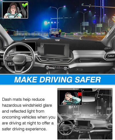 Cartist Dash Cover Compatible with Silverado EV 2024 2025 Dashboard Cover Mat Silverado EV accessories Non-Slip Carpet Sunshield Glare UV Rays Protector in Kuwait