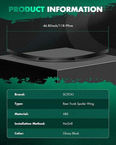 جناح Scitoo Spoiler FIT لتويوتا كورولا 2020 2021 JDM Gloss Black Back Trunk Trunk Spoiler Wing in Saudi Arabia