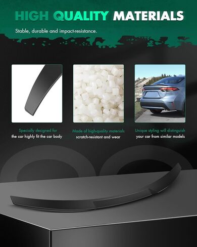 جناح Scitoo Spoiler FIT لتويوتا كورولا 2020 2021 JDM Gloss Black Back Trunk Trunk Spoiler Wing in Saudi Arabia