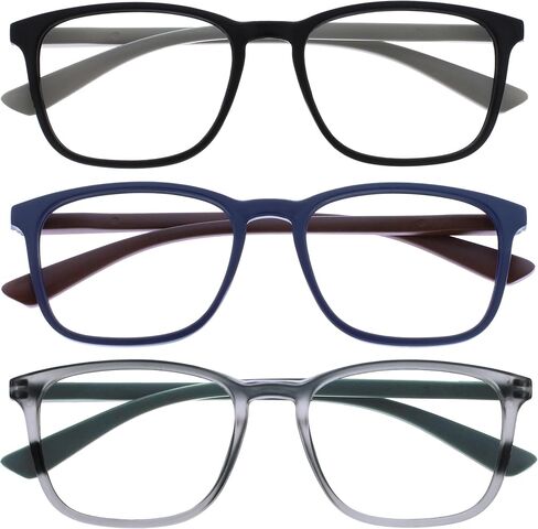 Opulize Max Reading Glasses - Frame Classic Shetgular Frame - Men's Women للجنسين - المفصلات الربيعية - R78 in Saudi Arabia