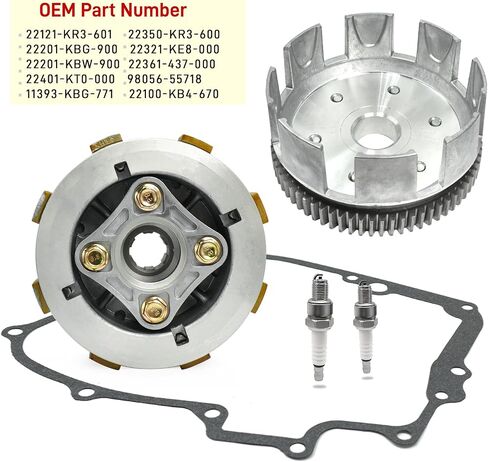 Clutch Kit & Clutch Basket Cover Gasket Compatible with Honda Rebel 250 CMX250 CMX250C 1985-2016 Nighthawk 250 CB250 1991-2008 in Saudi Arabia