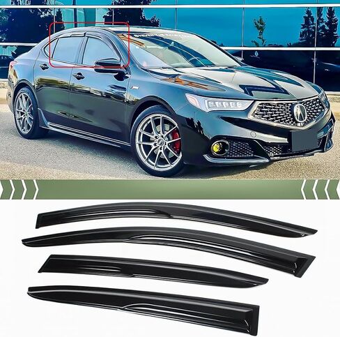 يناسب 2015-2020 Acura tlx JDM Mugen Style Window Visor Rain Guard Deplector Vent in Saudi Arabia