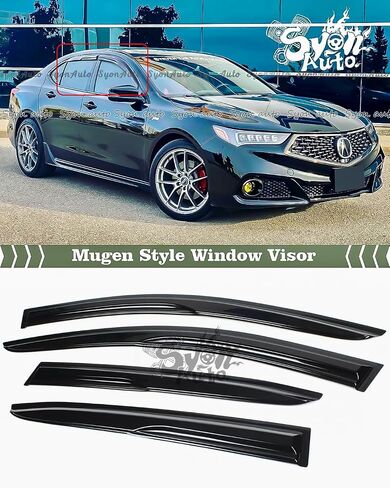 يناسب 2015-2020 Acura tlx JDM Mugen Style Window Visor Rain Guard Deplector Vent in Saudi Arabia