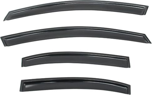 IKON MOTORSPORTS in Channel Window Visors Compatible with 2006-2011 Honda Civic 4-Door Sedan, Slim Style Acrylic Smoke Rain Guards, Side Window Wind Deflectors 4PCS in Saudi Arabia