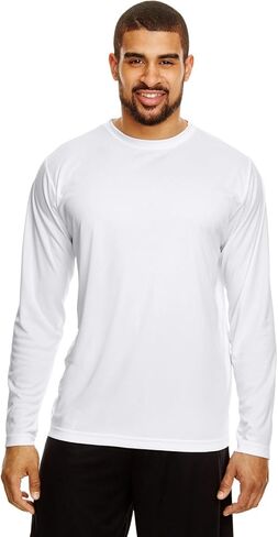 Team 365 Men's Zone Performance Long-Sleeve T-Shirt L WHITE in Kuwait