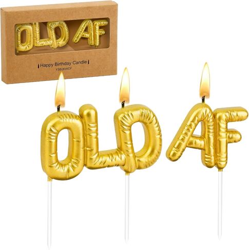شموع كعكة عيد ميلاد القديمة - أغطية أغطية AF القديمة المرحة مع أقوال بارعة لأعياد الميلاد البارزة والاحتفالات التقاعد in Kuwait
