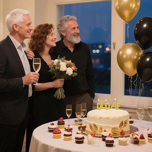 شموع كعكة عيد ميلاد القديمة - أغطية أغطية AF القديمة المرحة مع أقوال بارعة لأعياد الميلاد البارزة والاحتفالات التقاعد in Kuwait