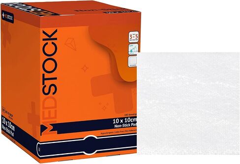 Non-Stick Pad, 2"x2" (Pack of 50), Gauze Pad Dressing, Non-Stick Wound Care, Surgical Grade, Fragile Tissue Protection, High Absorption, Porous Film Skin Contact Layer, Non Woven Fabric in Saudi Arabia
