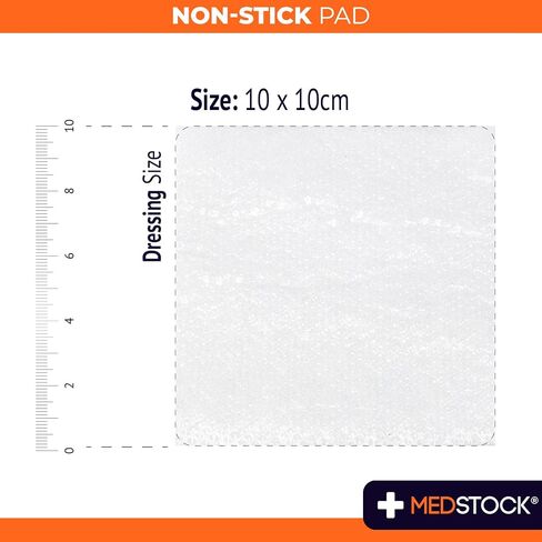 Non-Stick Pad, 2"x2" (Pack of 50), Gauze Pad Dressing, Non-Stick Wound Care, Surgical Grade, Fragile Tissue Protection, High Absorption, Porous Film Skin Contact Layer, Non Woven Fabric in Saudi Arabia