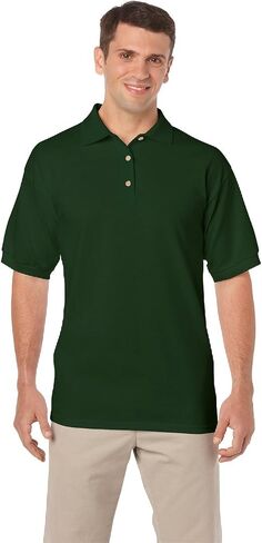 Gildan Dryblend 6 أوقية. ، 50/50 جيرسي بولو. G880_Forest Green_Large in Saudi Arabia