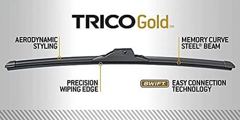 Trico Gold 26 " + 21" Premium Automotive Automotive Presection Wiper Rades (مجموعة من 2) ، شفرات ممسحة الشعاع على جانب المسافرين في جميع الأحوال الجوية لنماذج مركبة مختارة in Saudi Arabia