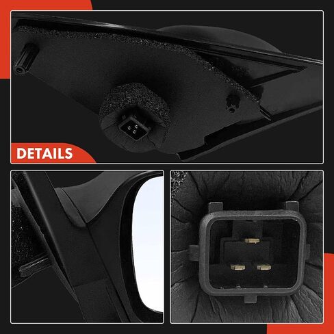 A-Premium Side Power Power Mirror-متوافقة مع Ford Contour & Mercury Mystique ، 1995-2000-مرآة أسود غير متمسك غير متطابقة-استبدل# F8RZ176822 in Saudi Arabia