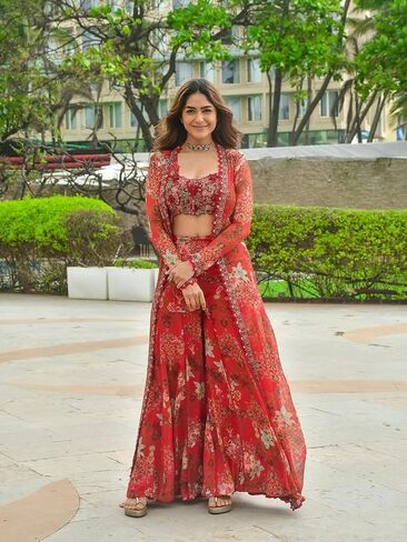 Bollywood Koti Blouse Palazzo Set for Women Indo Wester Ready to Wear Dress for Wedding Party in Saudi Arabia