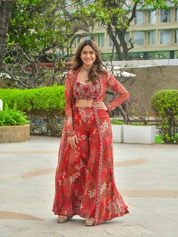 Bollywood Koti Blouse Palazzo Set for Women Indo Wester Ready to Wear Dress for Wedding Party in Saudi Arabia