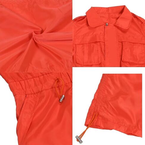 LROSEY Women Y2k Cargo Dress with Pockets Casual Reflective Short Sleeve Zip Up Ruched Drawstring Midi Shirt Dresses Romper in Kuwait