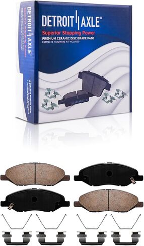 Detroit Axle - Front Brake Kit for 1.6L 2009 2010 2011 Nissan Versa Drilled & Slotted Brake Rotors and Ceramic Brakes Pads Replacement: 10.22" inch Rotors in Saudi Arabia