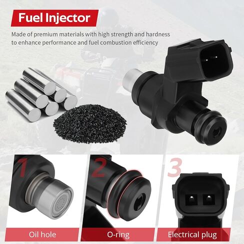 JAVIK Fuel Injector Compatible with Honda Rancher 420 Pioneer 500/520 Foreman 500/520 Rubicon 500/520 OEM# 16450-HR3-A42 16450-HR3-A43 in Saudi Arabia
