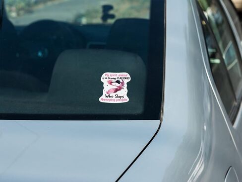 2 Pack Flamingo is My Spirit Animal 4.5 in Decal for Car Truck Bumper Laptop Vinyl Laminated Sticker U.S Made |PS821| in Saudi Arabia
