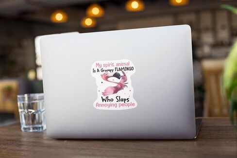 2 Pack Flamingo is My Spirit Animal 4.5 in Decal for Car Truck Bumper Laptop Vinyl Laminated Sticker U.S Made |PS821| in Saudi Arabia
