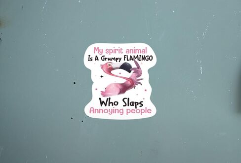 2 Pack Flamingo is My Spirit Animal 4.5 in Decal for Car Truck Bumper Laptop Vinyl Laminated Sticker U.S Made |PS821| in Saudi Arabia